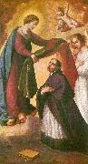 Francisco de Zurbaran st. ildefonso receiving the chasuble oil painting artist